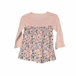 First Impressions Pink and Blue Patterned Long Sleeve Tee 18 Months NWT